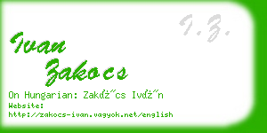 ivan zakocs business card